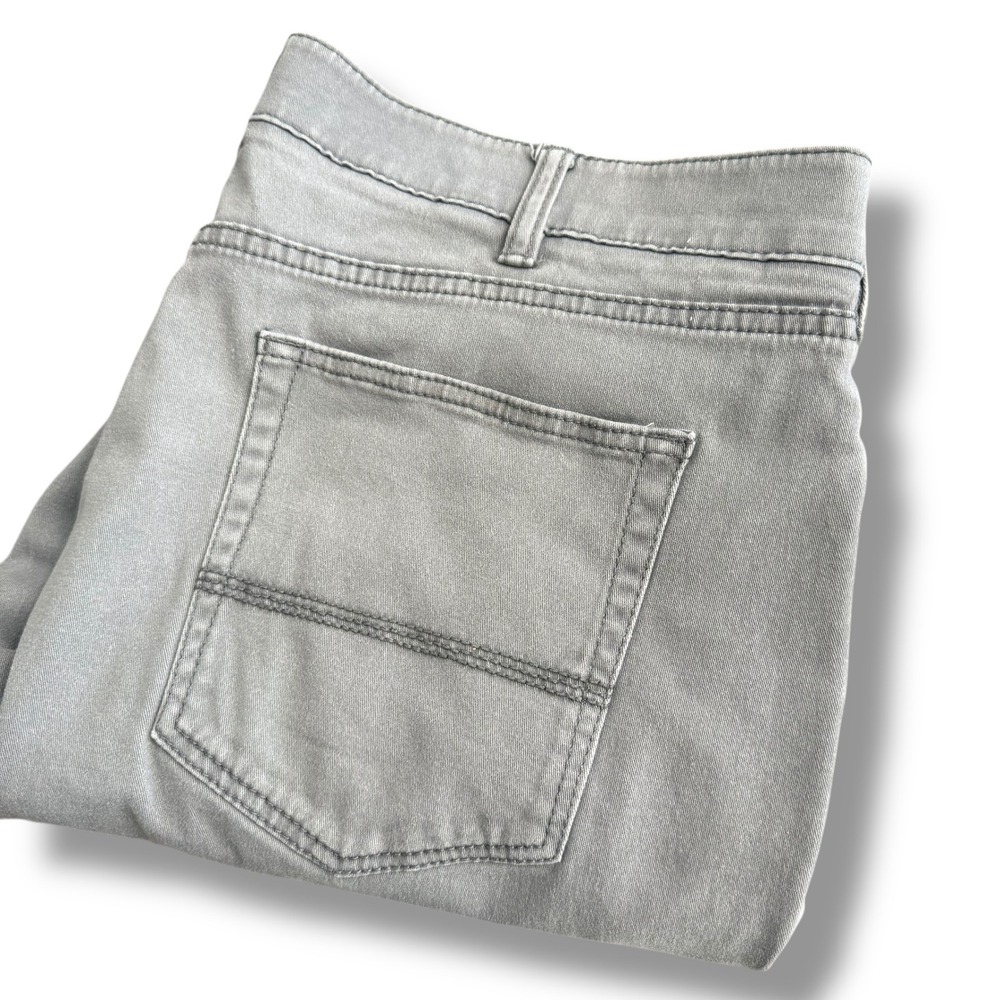 IRON‎ CO Mens Gray Straight Leg Chino Jeans Size 38x32 (38x30) Cotton 5 Pocket